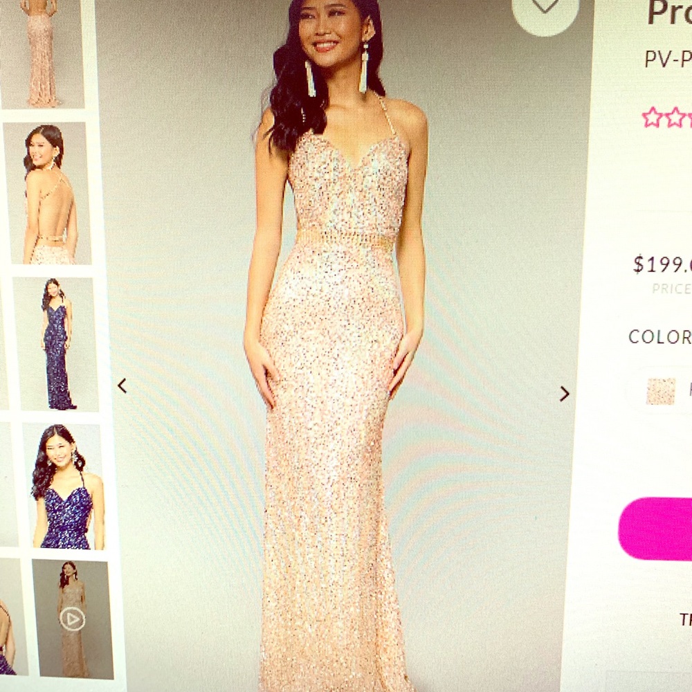 Rose Gold Gala Dress